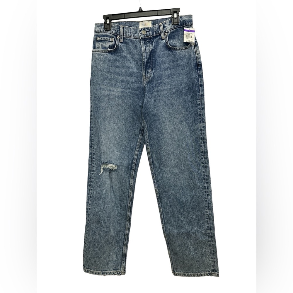 Rails Topanga High Rise Straight Jeans Size 28 Distressed Button Fly NWT